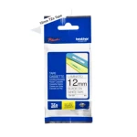 Brother Original TZe231 Tape &ndash; Black on White, 12mm Wide
