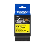 Brother Original HSe-631E - 11.2 mm Heat Shrink Tubing Black on Yellow