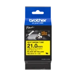 Brother Original HSe-651E - 21 mm Heat Shrink Tube Tape in Black on Yellow