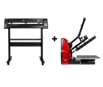 Starter package with semi-automatic heat press and Redsail 70 cm cutting plotter