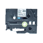 Brother Original TZe-R231 Satin Ribbon &ndash; Black on White, 12mm Wide