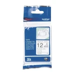 Brother Original TZe-R231 Satin Ribbon &ndash; Black on White, 12mm Wide