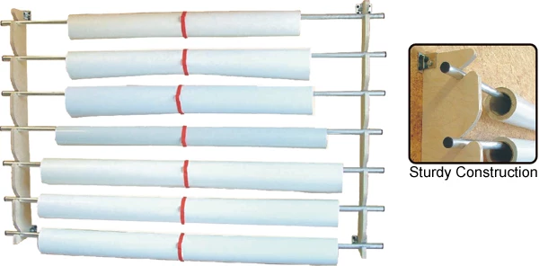 Cozy Rack Wall Mounted Material Wrap Stand Lacquered