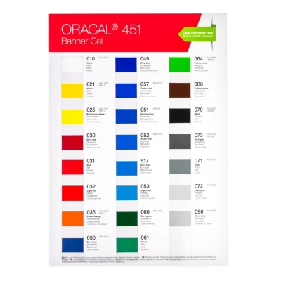 Oracal 451 Colour Card