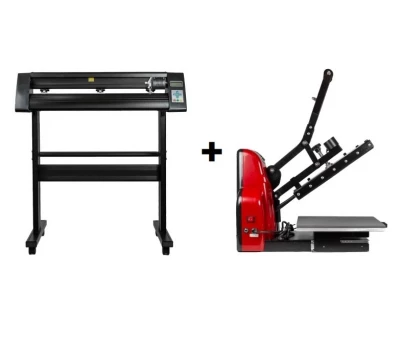 Starter package with semi-automatic heat press and Redsail 70 cm cutting plotter