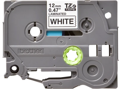 Brother Original TZe231 Tape &ndash; Black on White, 12mm Wide