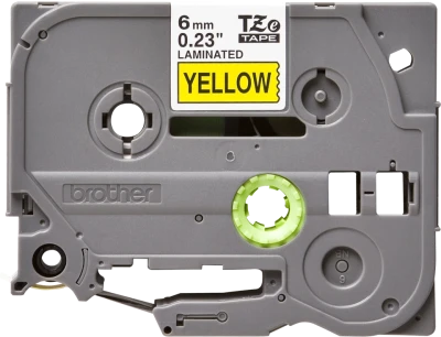 Brother Original TZe611 Tape &ndash; Black on Yellow, 6mm Wide